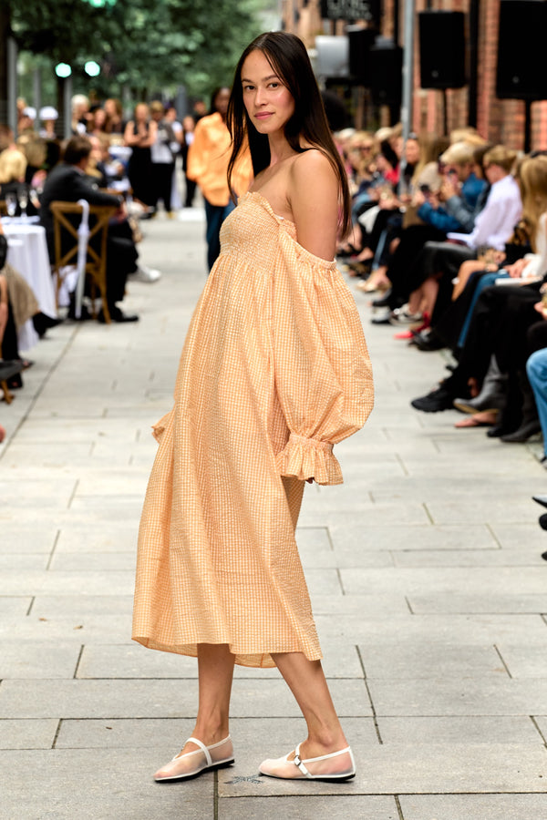 Line Of Oslo Alice Check Dress Dress Orange 043