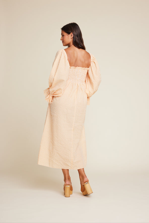 Line Of Oslo Alice Check Dress Dress Orange 043