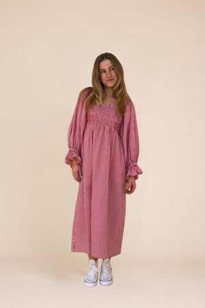 Line Of Oslo Alice Check Dress Dress Redcheck