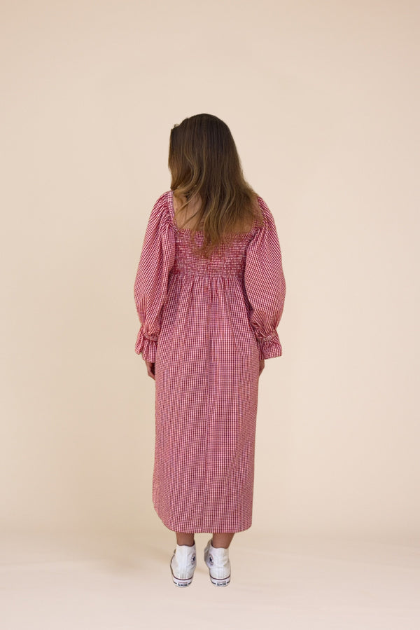 Line Of Oslo Alice Check Dress Dress Redcheck