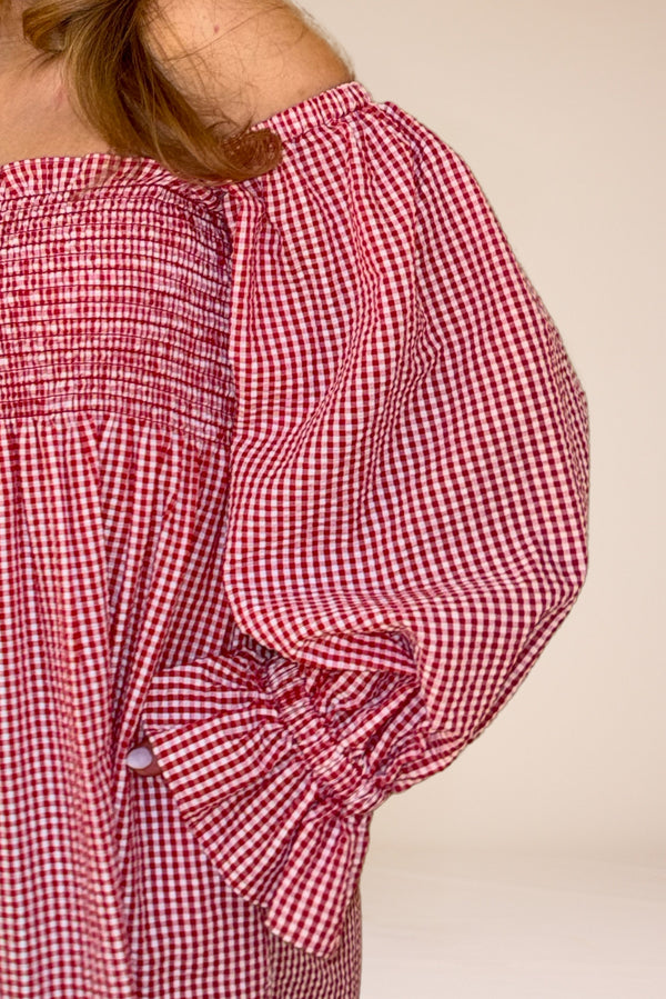 Line Of Oslo Alice Check Dress Dress Redcheck