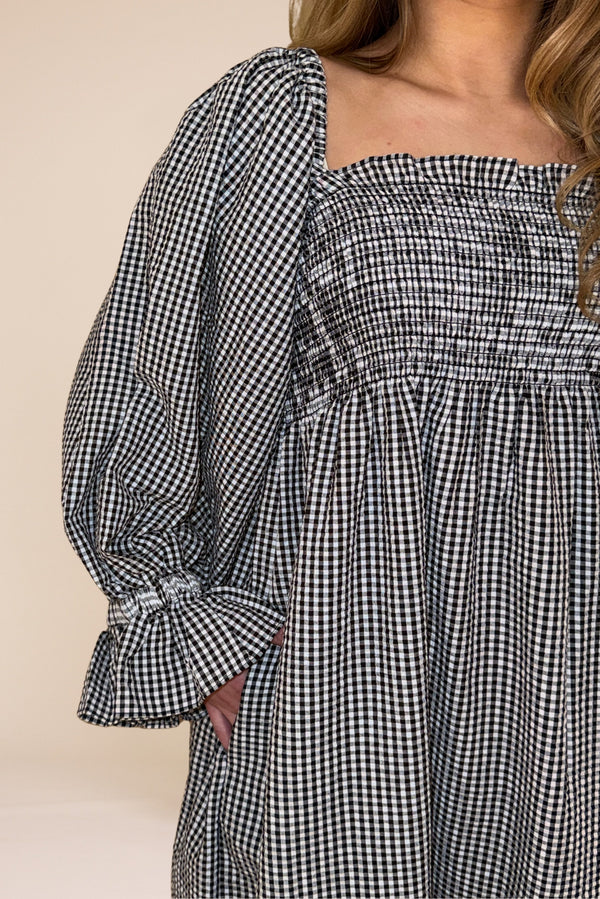Line Of Oslo Alice Check Dress Dress Blackcheck