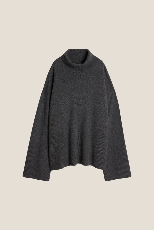 Line Of Oslo Andrea Solid Knitted Sweater Knitted sweater Antracite 004