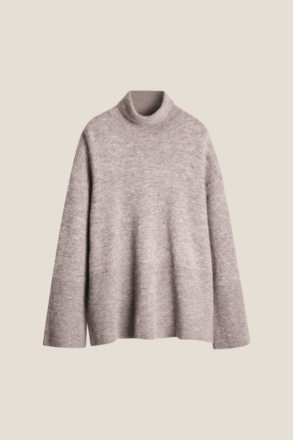Line Of Oslo Andrea Turtle Solid Genser  Brown 063
