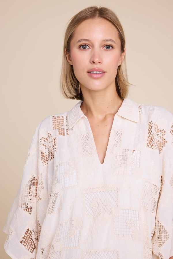 Line Of Oslo Anne Lace Dress Dress Sand 069