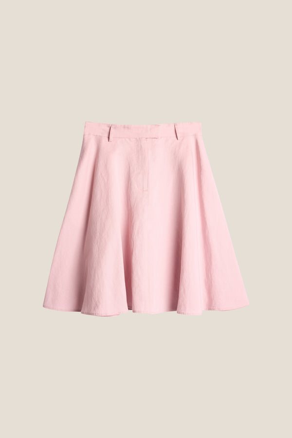 Line Of Oslo Aslaug Linen Skirt Skirt Pink 002