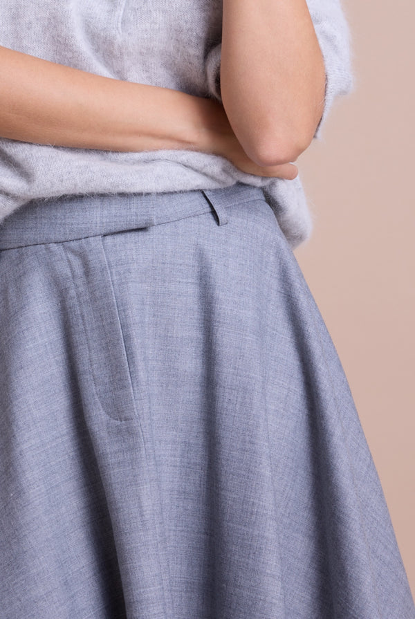 Line Of Oslo Aslaug Solid Skjørt Skirt Grey 005