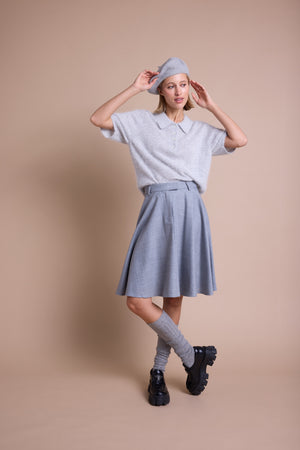 Line Of Oslo Aslaug Solid Skjørt Skirt Grey 005