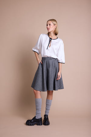 Line Of Oslo Aslaug Tweed Skjørt Skirt Black 097