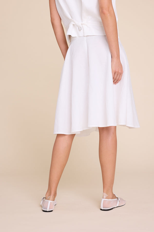 Line Of Oslo Aslaug Linen Skirt Skirt White 001