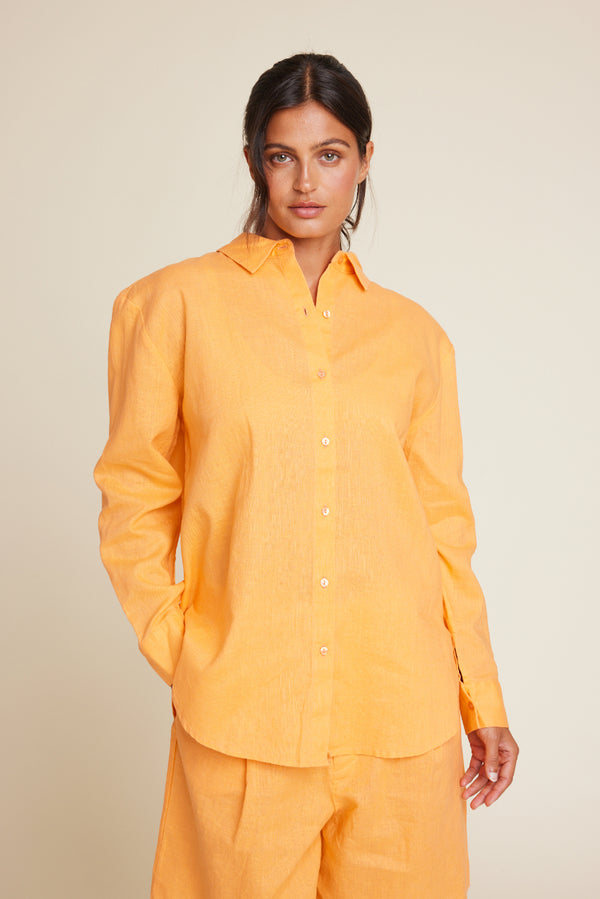 Line Of Oslo Basic 25 Shirt Top Orange 043