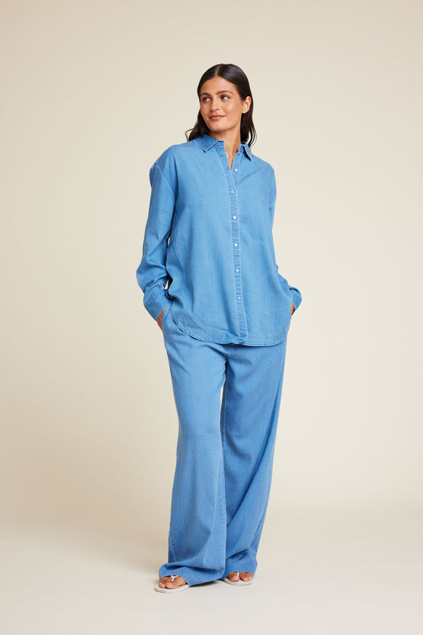Line Of Oslo Basic Tencel Top Denim 099