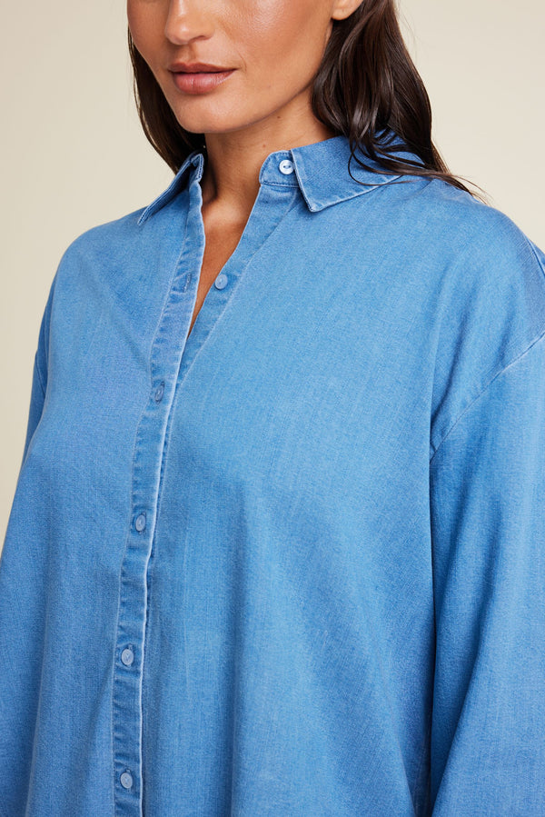 Line Of Oslo Basic Tencel Top Denim 099