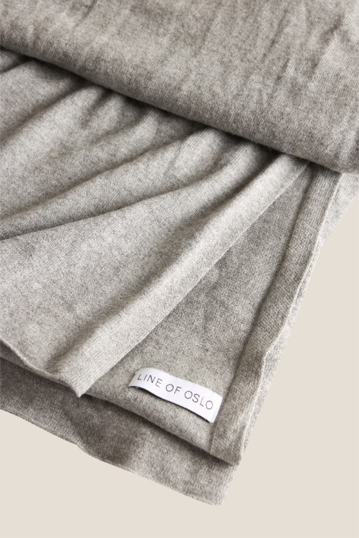 Line Of Oslo Big Scarf Scarf Grey Melange 006
