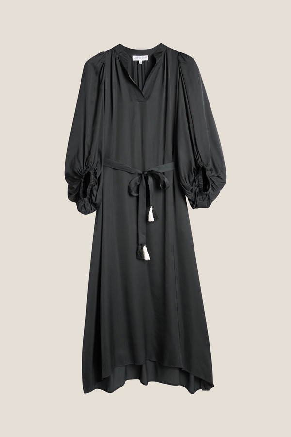 Line Of Oslo Billy Satin Dress Dress Black 097