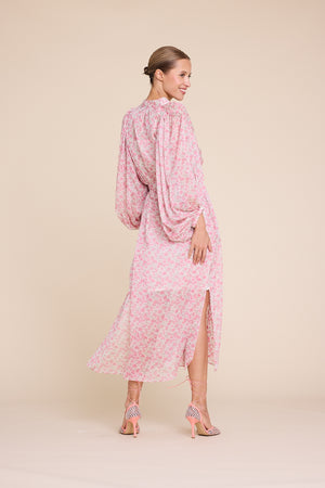 Line Of Oslo Billy Flower Dress Dress Pink 002