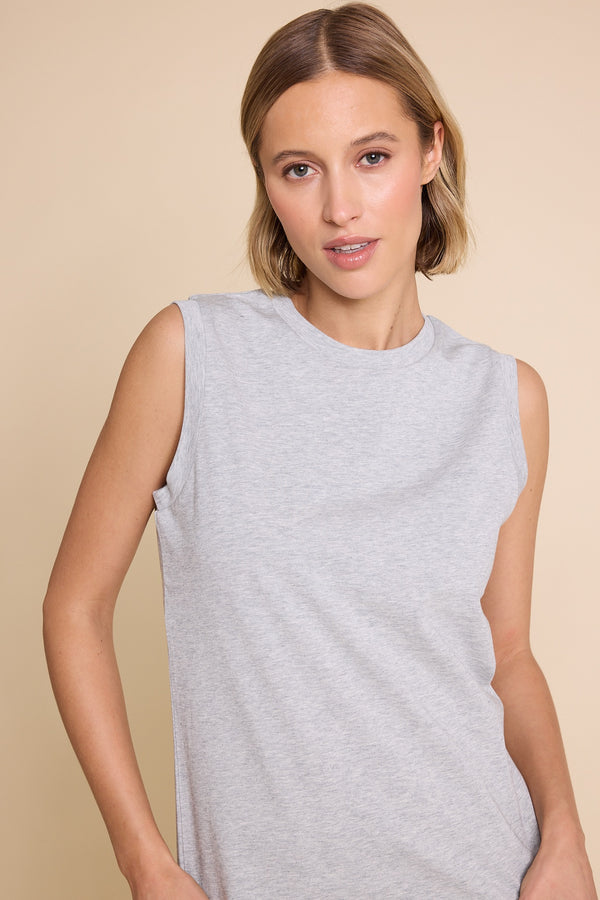 Line Of Oslo Bono Tank Top Sinlget Grey Melange 006