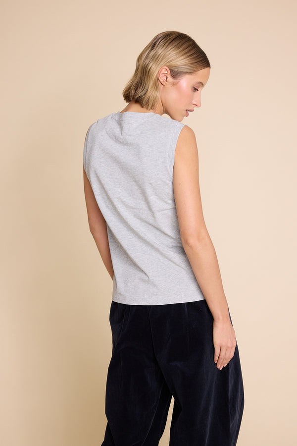 Line Of Oslo Bono Tank Top Sinlget Grey Melange 006