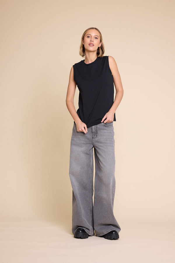 Line Of Oslo Bono Tank Top Sinlget Black 097