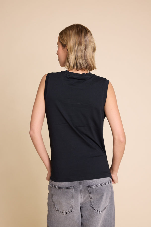 Line Of Oslo Bono Tank Top Sinlget Black 097