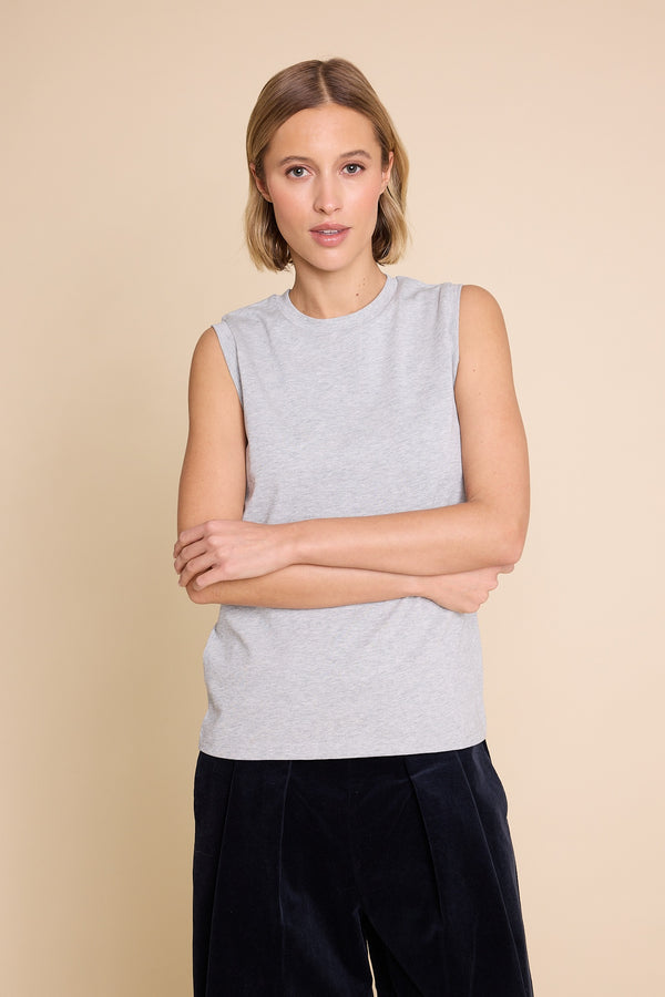 Line Of Oslo Bono Tank Top Sinlget Grey Melange 006