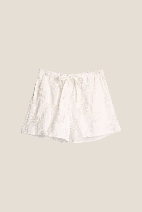 Line Of Oslo Boy Friend Lace Shorts Short White 001