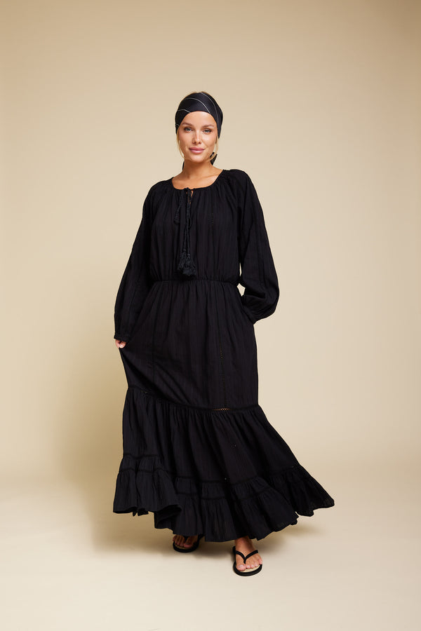 Line Of Oslo Dakota Solid Dress Dress Black 097