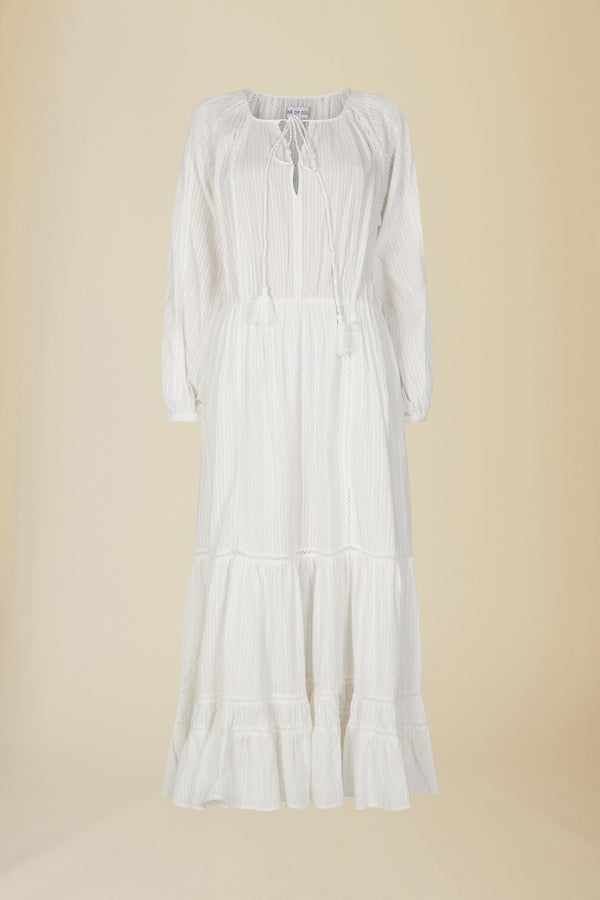 Line Of Oslo Dakota Solid Dress Dress White 001