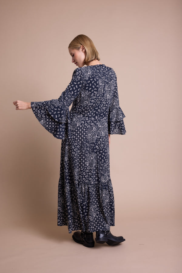 Line Of Oslo Daughter Paisley Kjole Dress As is 136