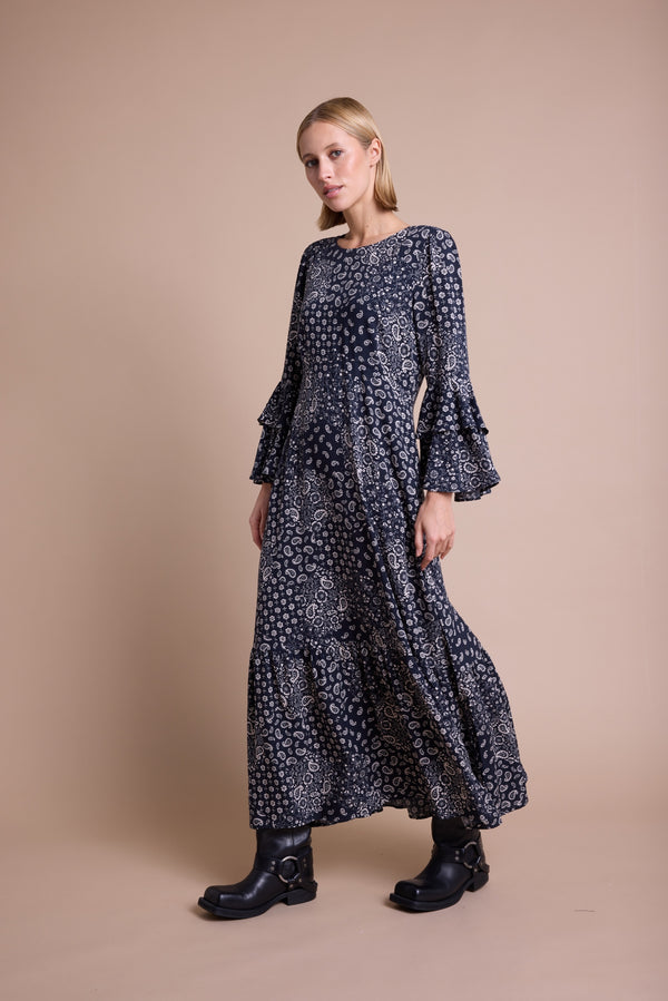 Line Of Oslo Daughter Paisley Kjole Dress As is 136