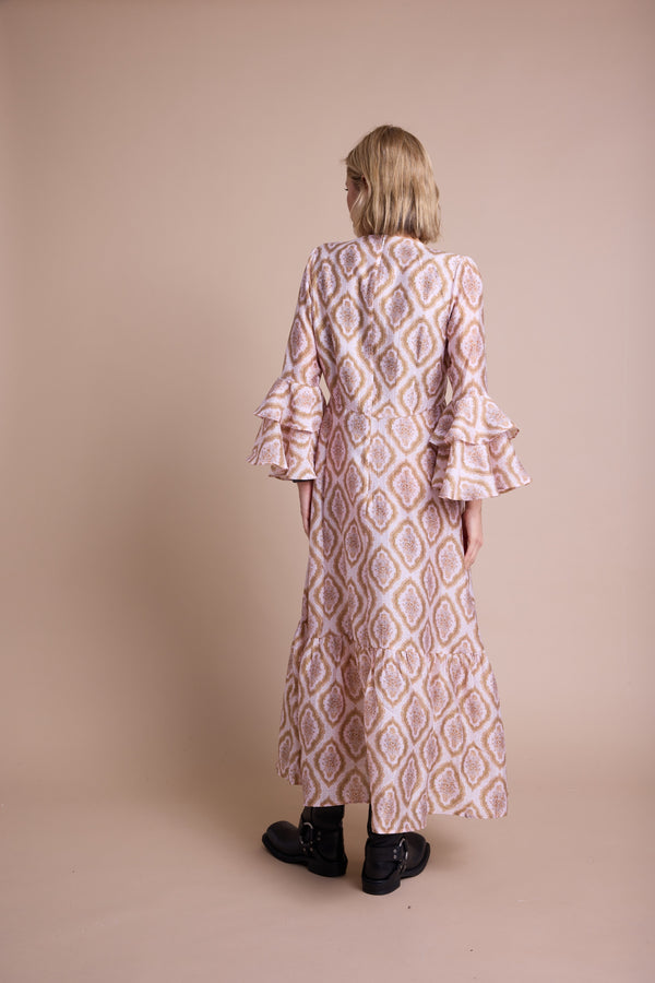 Line Of Oslo Daughter Print Kjole Dress Pink 002