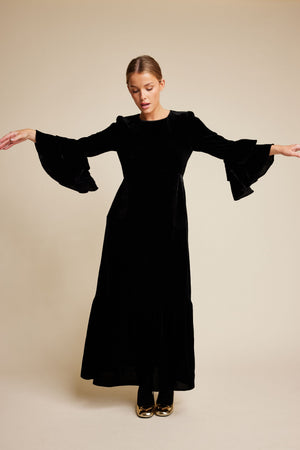 Line Of Oslo Daughter Velvet Dress Dress Black 097