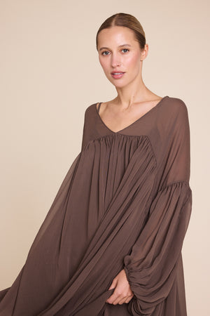 Line Of Oslo Dawn Solid Dress Dress Dark brown 064