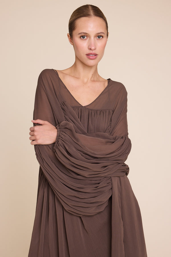 Line Of Oslo Dawn Solid Dress Dress Dark brown 064