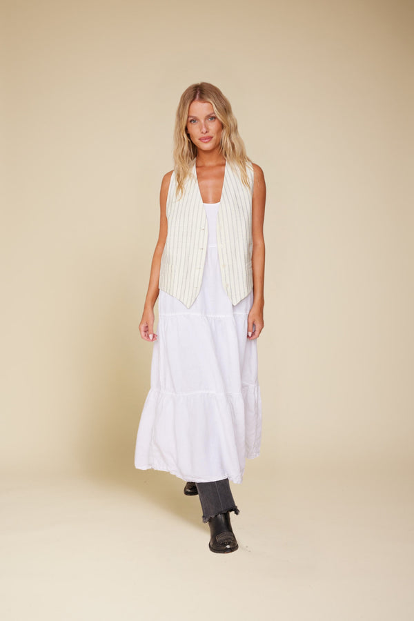 Line Of Oslo Dina Linen SS24 Dress Dresses White 001
