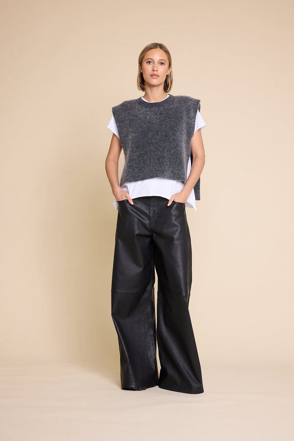 Line Of Oslo Dog Strikket Vest  Antracite 004
