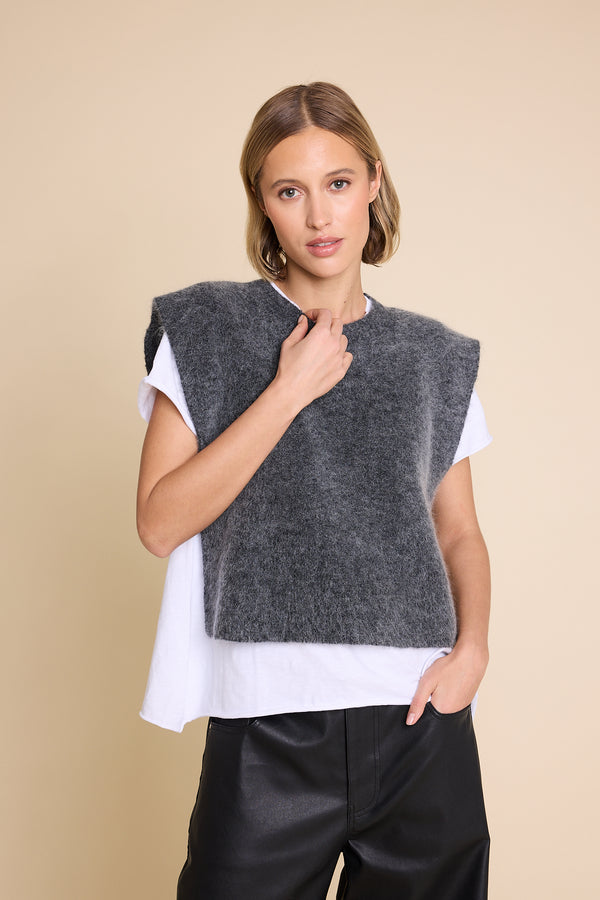 Line Of Oslo Dog Strikket Vest  Antracite 004