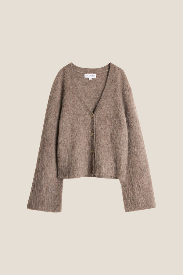 Line Of Oslo Elsa Cardigan Knitted jacket Brown 063