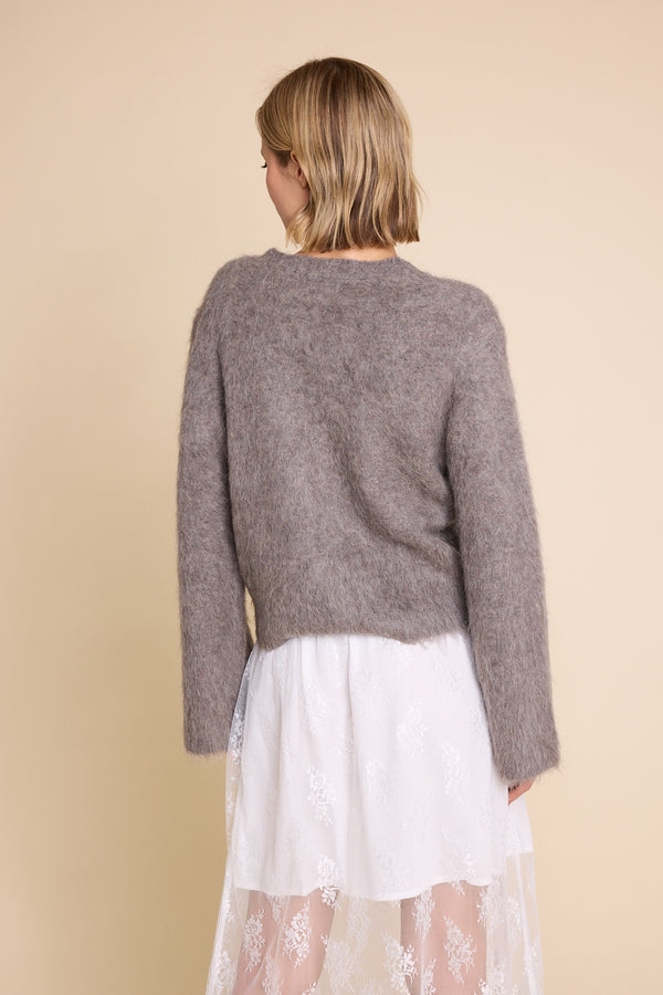 Line Of Oslo Elsa Cardigan Knitted jacket Brown 063