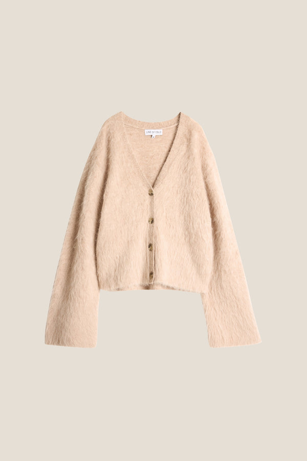 Line Of Oslo Elsa Cardigan Knitted jacket Camel 061