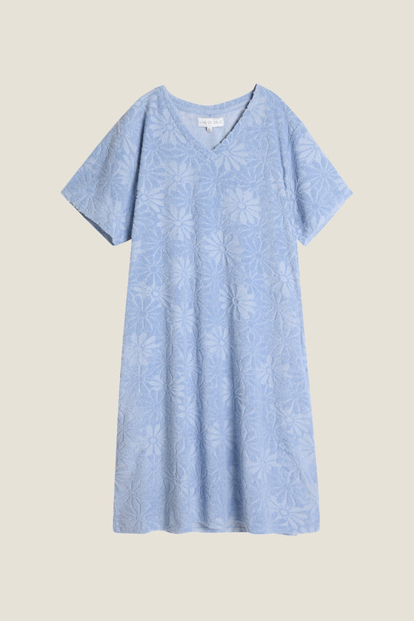 Line Of Oslo Elvis Long Flower Dress Dress Blue Flower 188