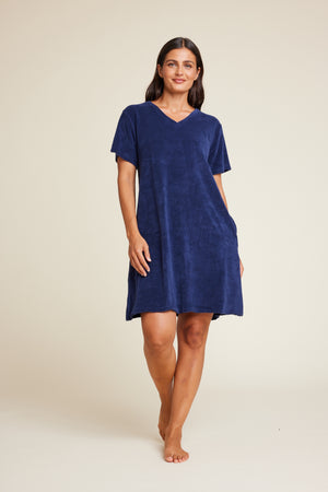 Line Of Oslo Elvis Long Solid Dress Dress Blue 066