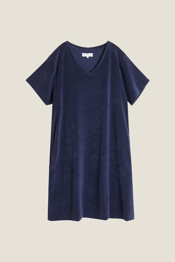 Line Of Oslo Elvis Long Solid Dress Dress Blue 066