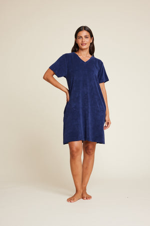 Line Of Oslo Elvis Long Solid Dress Dress Blue 066