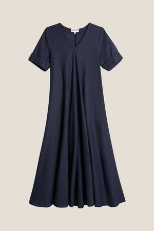 Line Of Oslo Eva Linen Dress Dress Dark blue