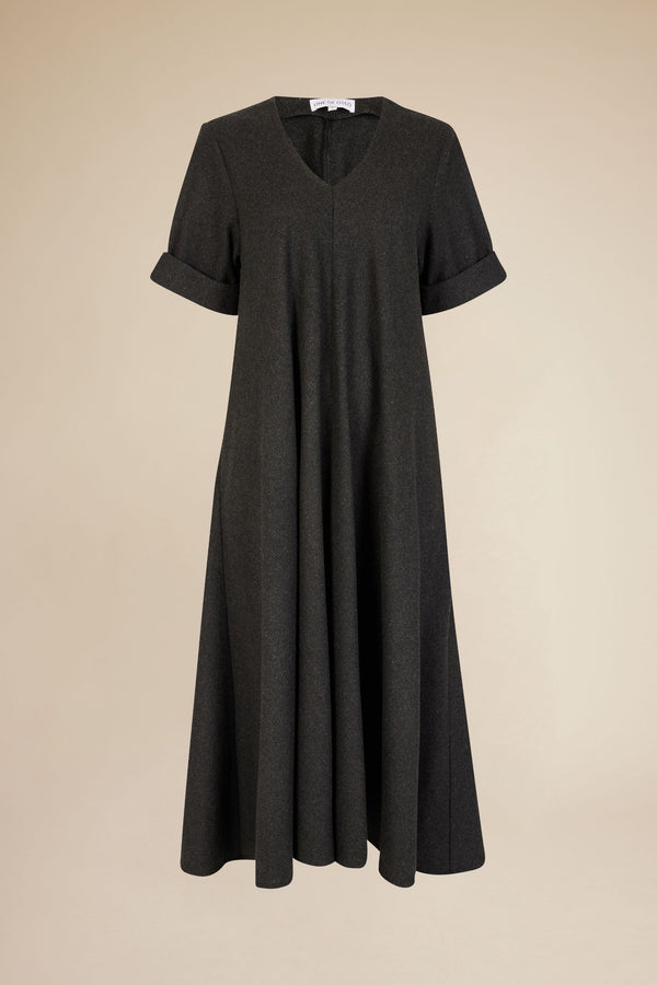 Line Of Oslo Eva Wool Dress Dress Antracite 004