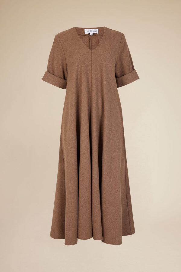 Line Of Oslo Eva Wool Dress Dress Brown 063