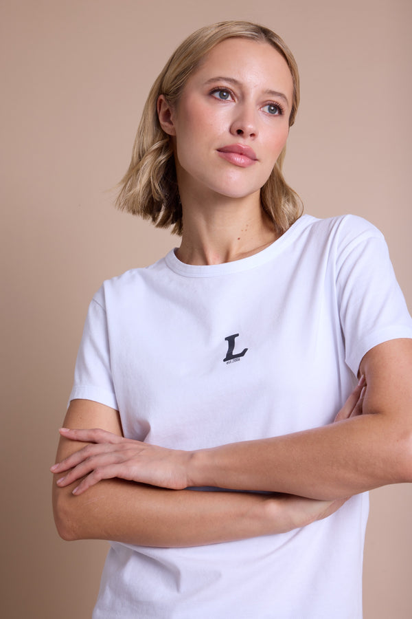 Line Of Oslo Famous Logo T-skjorte T-shirt White 001