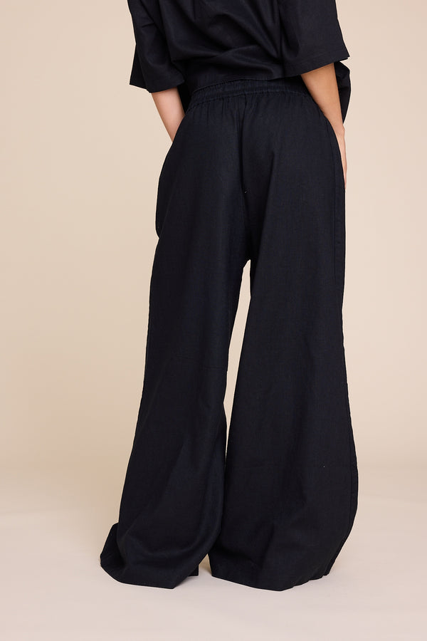Line Of Oslo Fawcett Linen Trousers Trouser Black 097