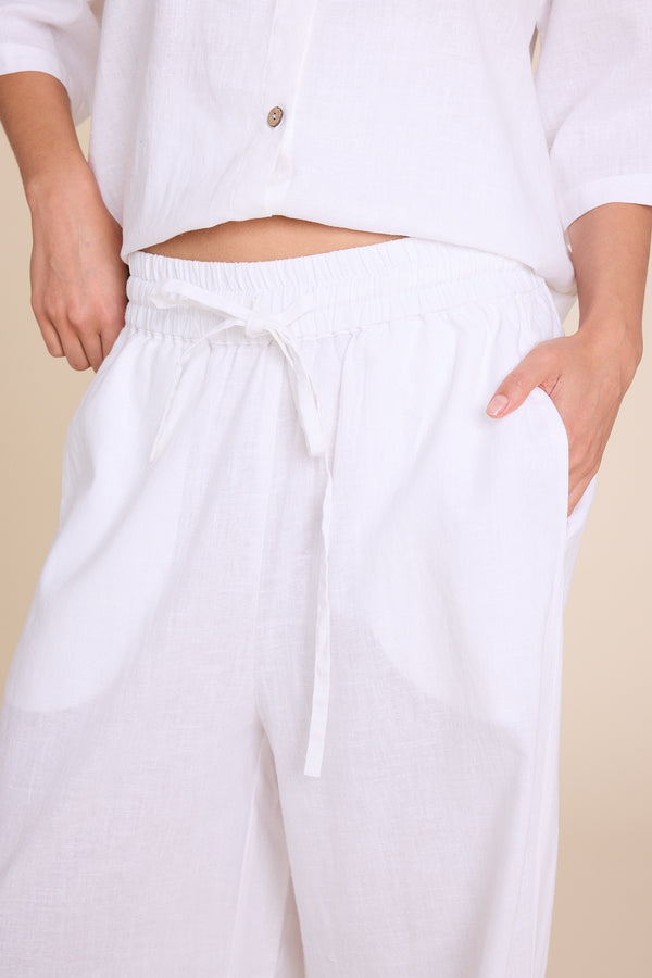 Line Of Oslo Fawcett Linen Trousers Trouser White 001